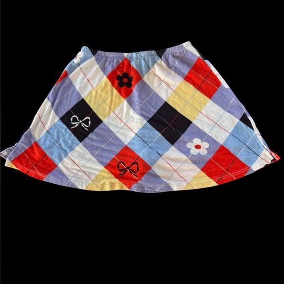 Lisa Says Gah Pants - Lisa Says Gah Multicolor Argyle mini Skort XS
